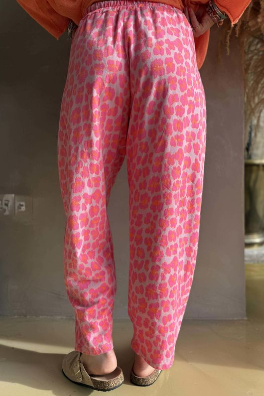 Lagen Zanzibar Seamed Tapered Barrel Pant Rose & Hot Pink